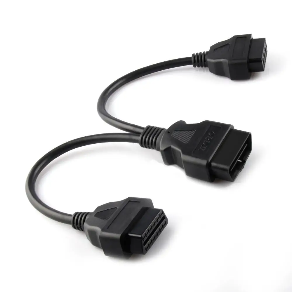 100 шт. OBD-II OBD2 16Pin штекер 2 Женский удлинитель elm327 16 pin adapte диагностический дешевый |