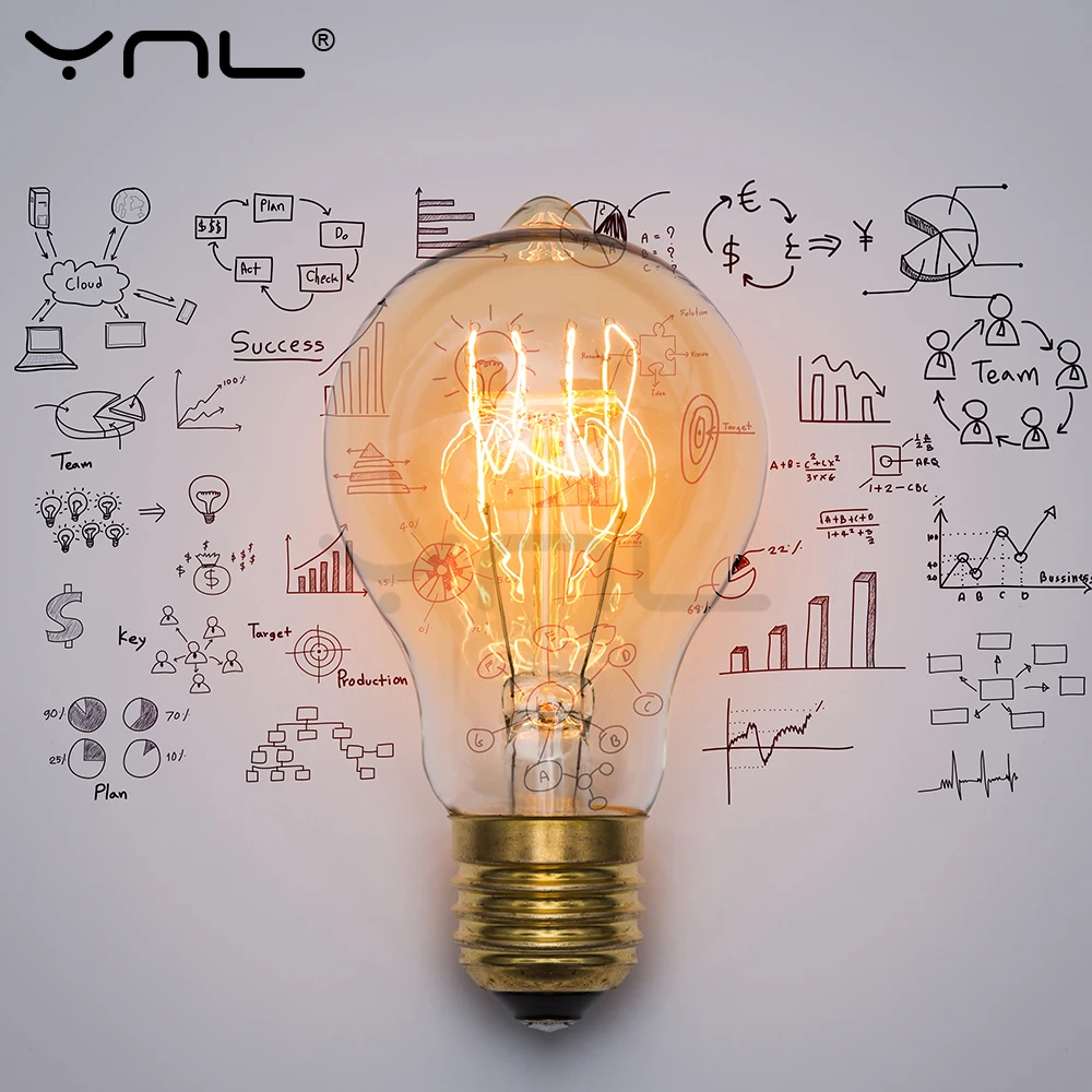 

Retro Edison Light Bulb E27 220V 40W ST64 G80 G95 T10 T45 T185 A19 A60 Filament Incandescent Ampoule Bulbs Vintage Edison Lamp