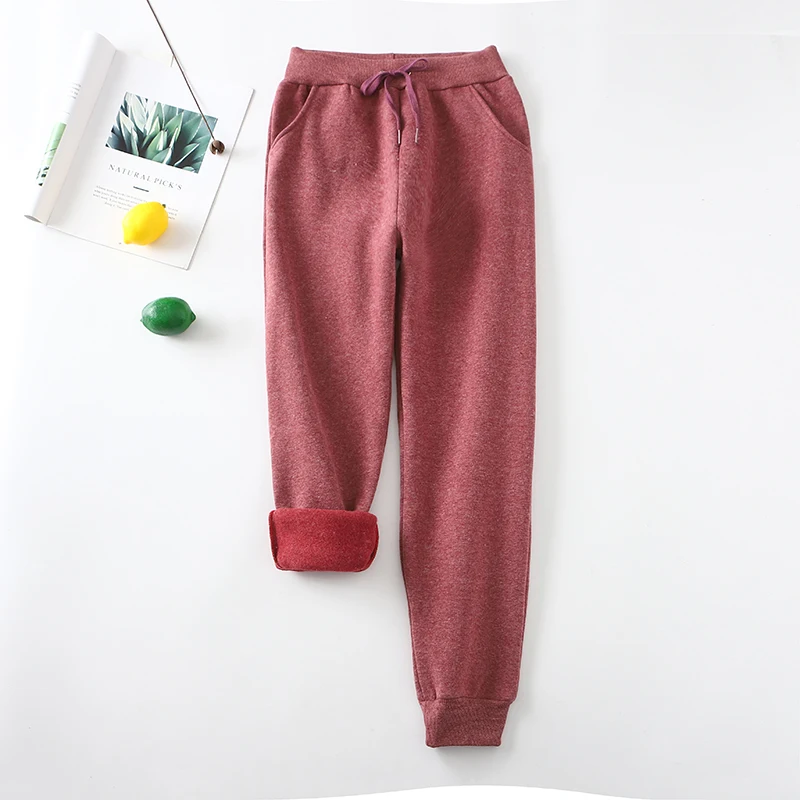 Зимние кашемировые теплые штаны-шаровары женские бархатные толстые Хлопковые