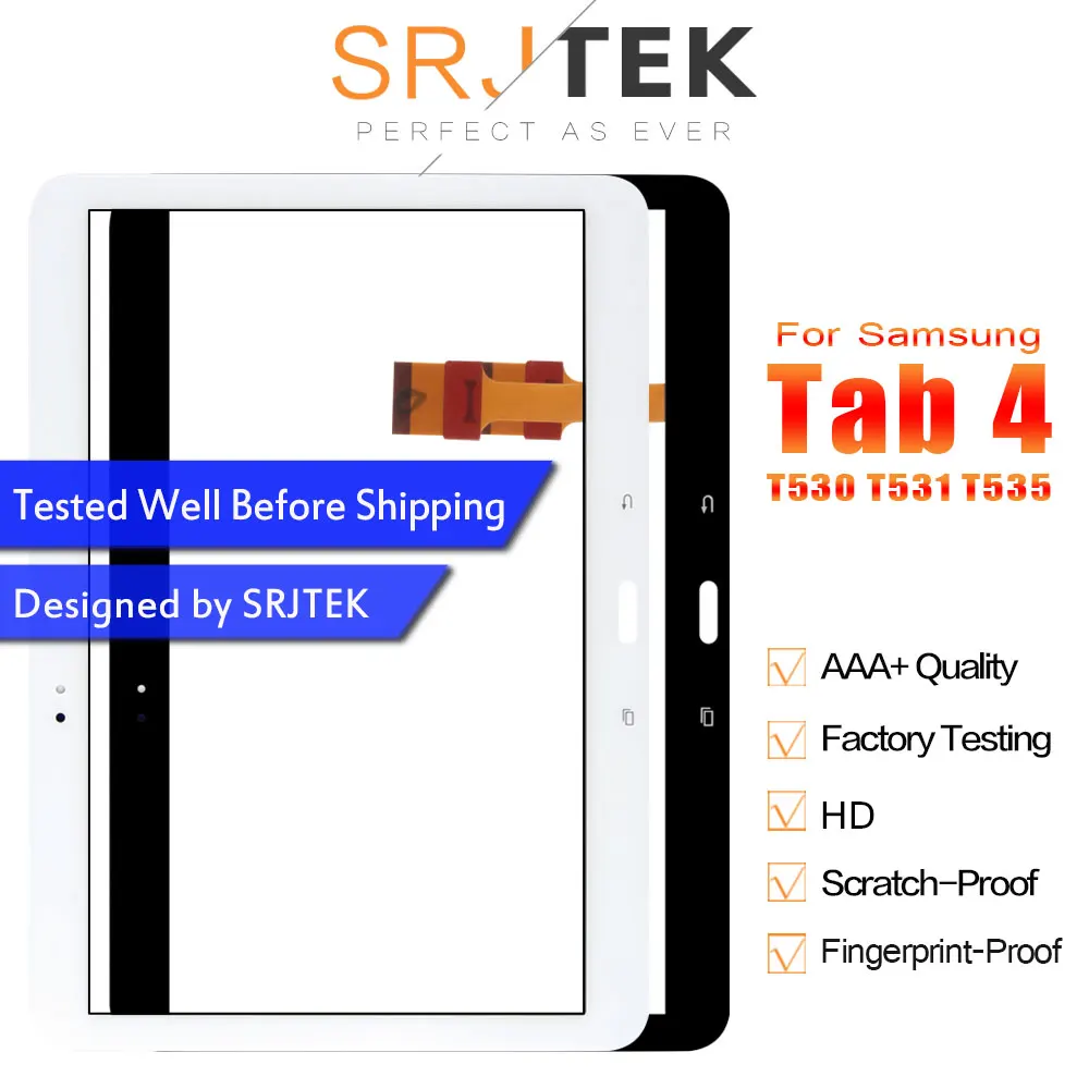 SRJTEK 10," для samsung GALAXY Tab 4 T530 T531 T535 SM-T530 сенсорный экран дигитайзер стеклянная сенсорная панель планшетный ПК Замена