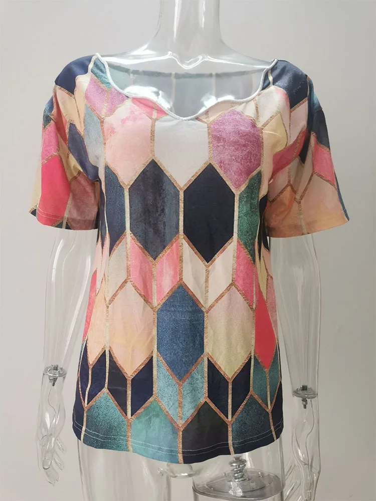 

Elegant V Neck Long Sleeve Autumn Blouse Woman Print Casual Shirts 2021 Fashion Streetwear Women Tops Pullover