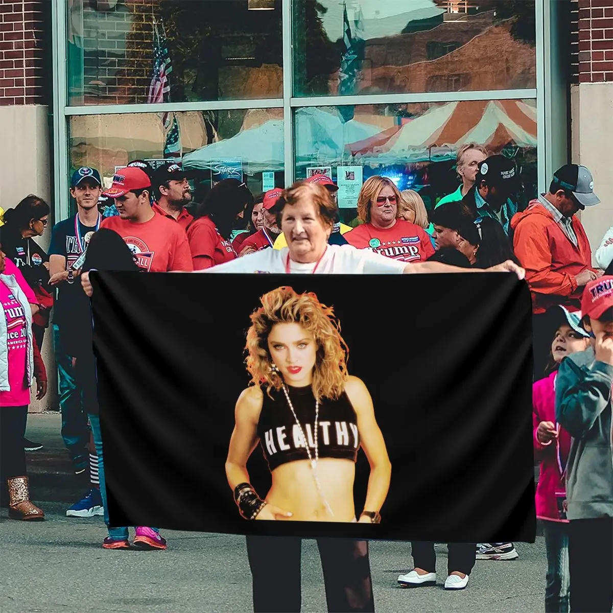 

Madonna Young Healthy Women Men on Sale Wholesale Logo Fashion Hip Hop Slim Fit Game on Sale Hot Sell Cool Flag