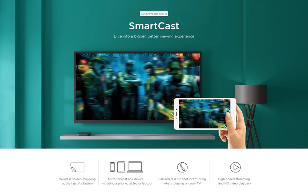 Xiaomi mi Box S Smart tv с 4K HDR Android 8,1 tv Strea mi ng медиаплеер Cortex-A53 четырехъядерный 64 бит 2 Гб ram 8 Гб rom HD mi 2,0