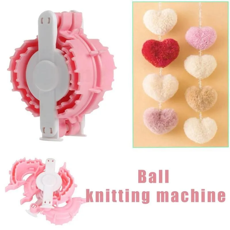 Пластиковый ткацкий станок в форме сердца для вязания помпонов | Дом и сад