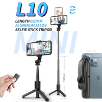 ruzsj l10 mini portable selfie stick with monopod tripod for iphone 12 pro max suitable huawei xiaomi gimbal smart phone