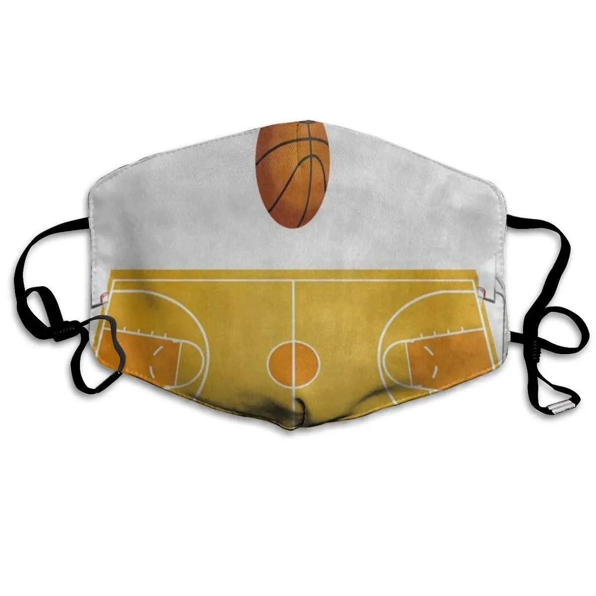 

3D Ball Basketball Court Designer Dust Mouth Mask Reusable Anti-Dust Face Mask Adjustable Earloop Skin Protection