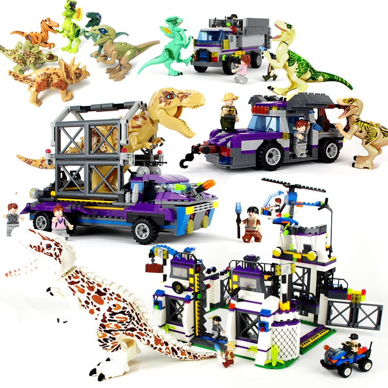 Фигурки Динозавры Мир Юрского периода 2 конструктор тираннозавр рекс Детский