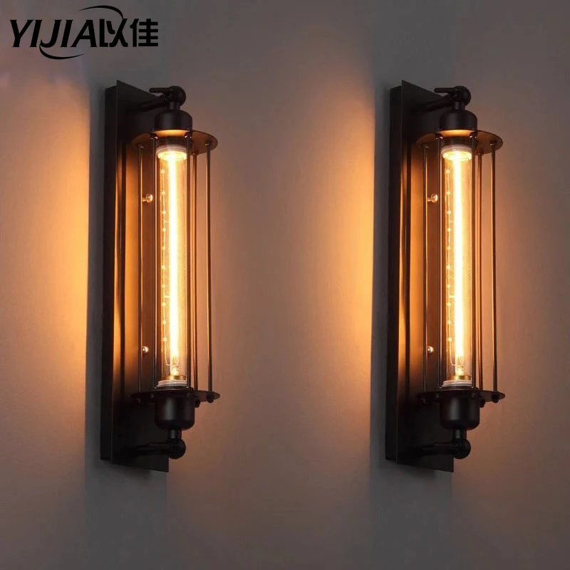 Настенный светильник YIJIA в скандинавском стиле ретро-светильник лофта для дверей