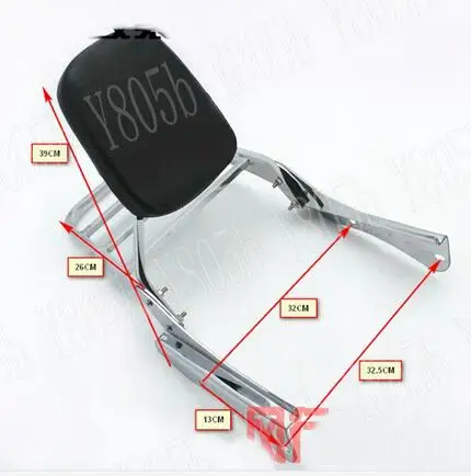 Хромированная спинка высокого качества багажная стойка для Honda Shadow Spirit Черная