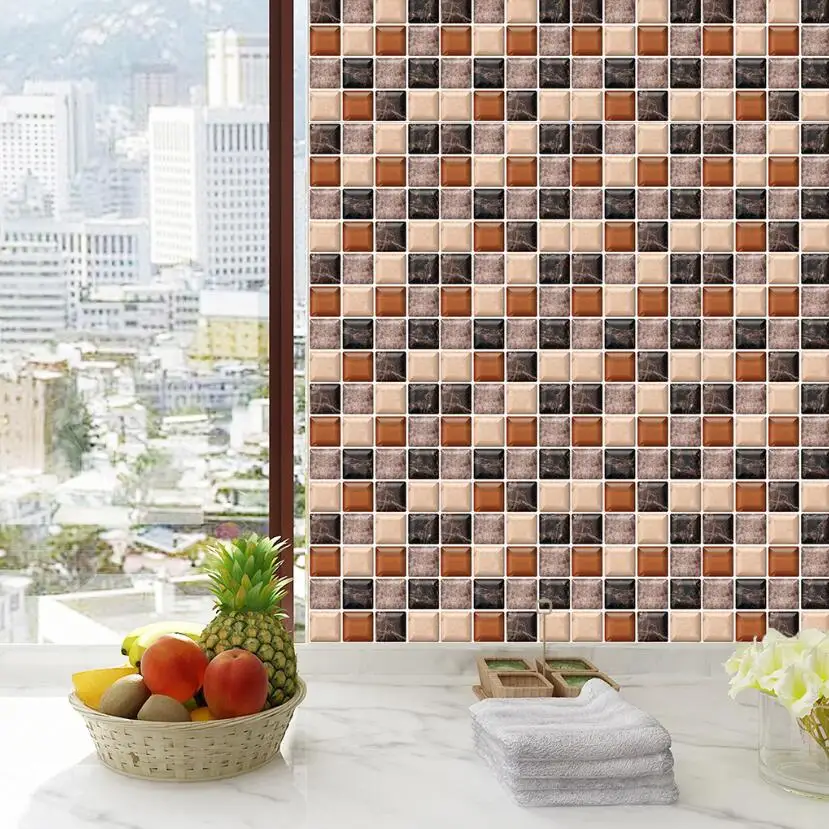 Скандинавские винтажные пользовательские мозаичные наклейки 3d самоклеющиеся на