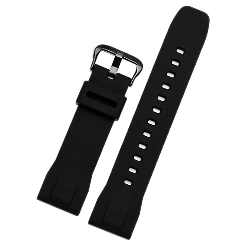 For casio PRG-650 PRW-6600Y-1A9 PRG600/610 Silicone watchband waterproof replace rubber 24mm Black blue watch strap accessories