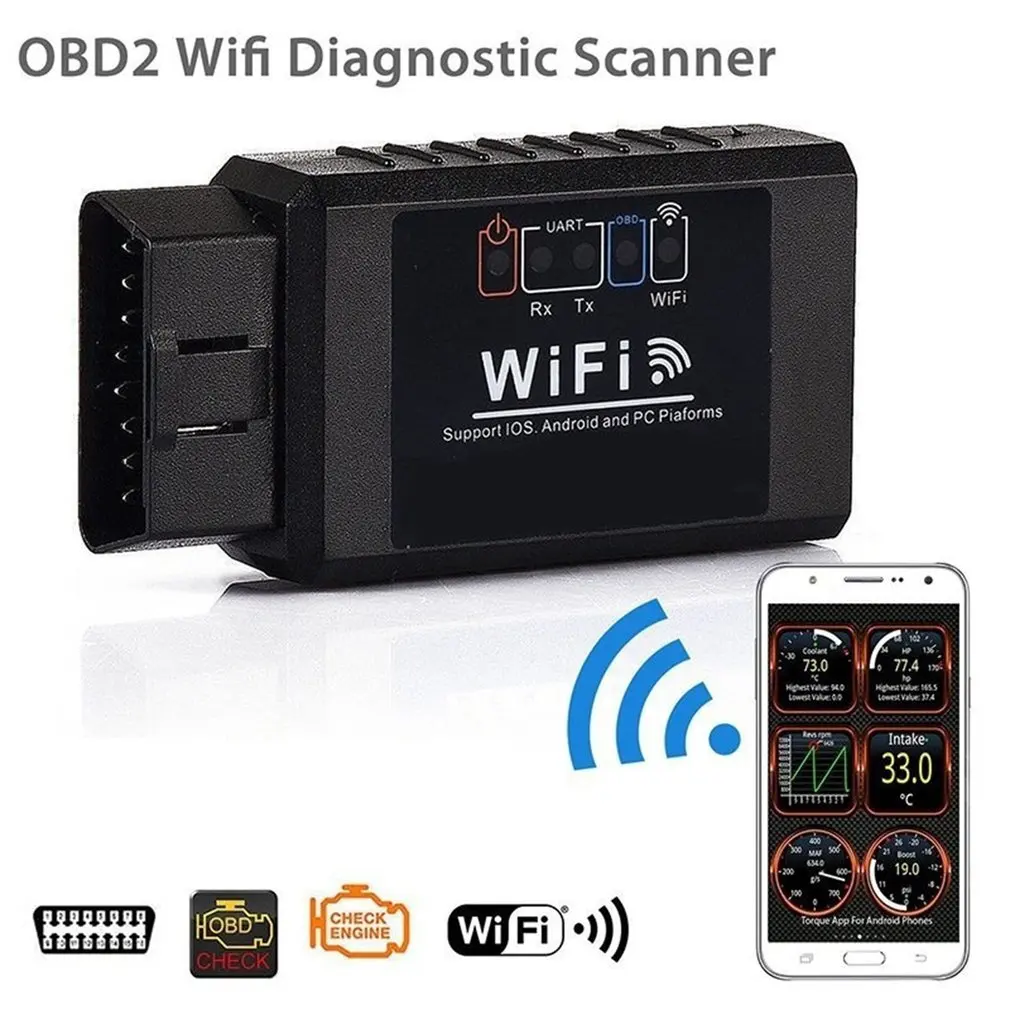 WiFi OBDII сканер Код считыватель автомобиля OBD2 диагностический