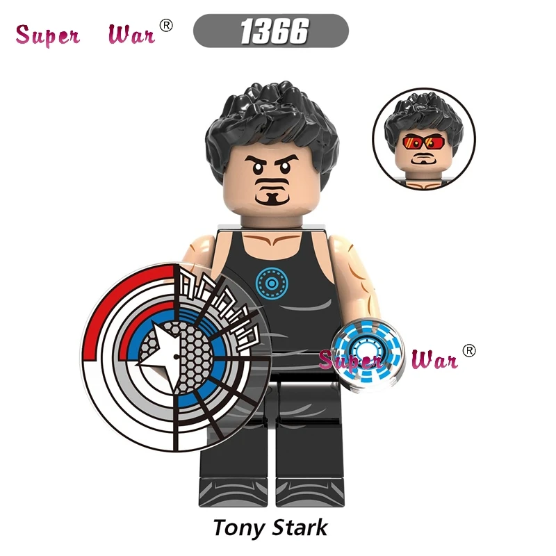 XH1366 Одиночный Мстители эндгейл Локи один арбалон Питер Паркер Quicksilver Kingpin Tony Stark красный череп карликовые строительные блоки Детская игрушка - Цвет: XH1366