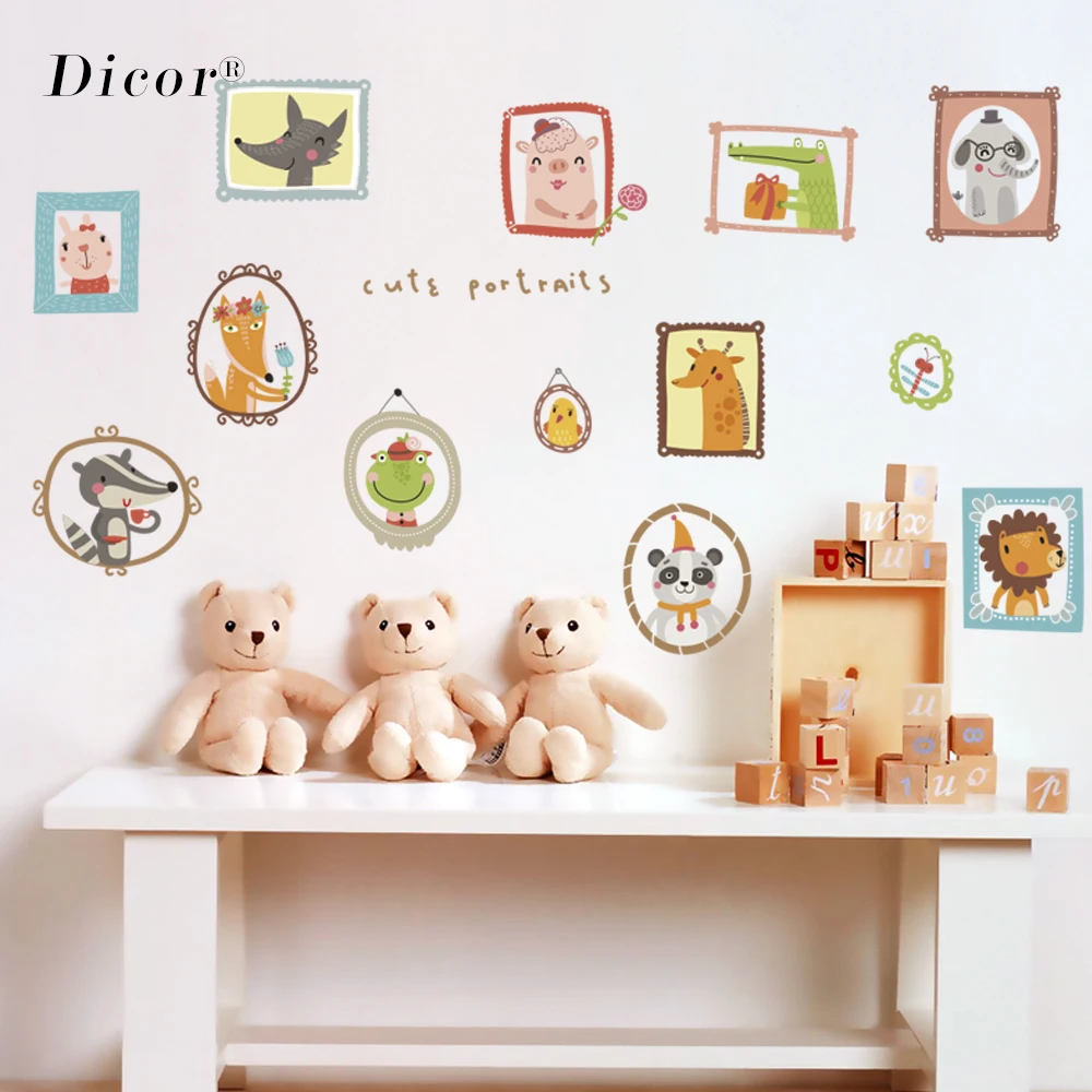 2019 новые фотографии животных Наклейка на стену домашний декор съемные
