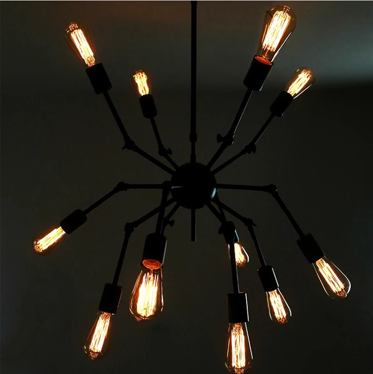 

Industrial Hanging Spider Lamp Modern Lighting, Adjustable Loft Light For Living Room Shop lampen industrieel