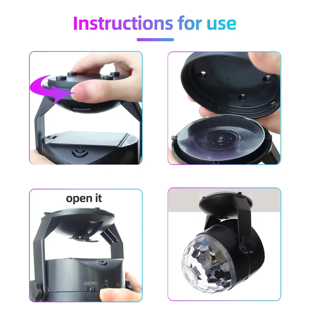 Светодиодный сценический прожектор с активацией звуком праздничный светильник s