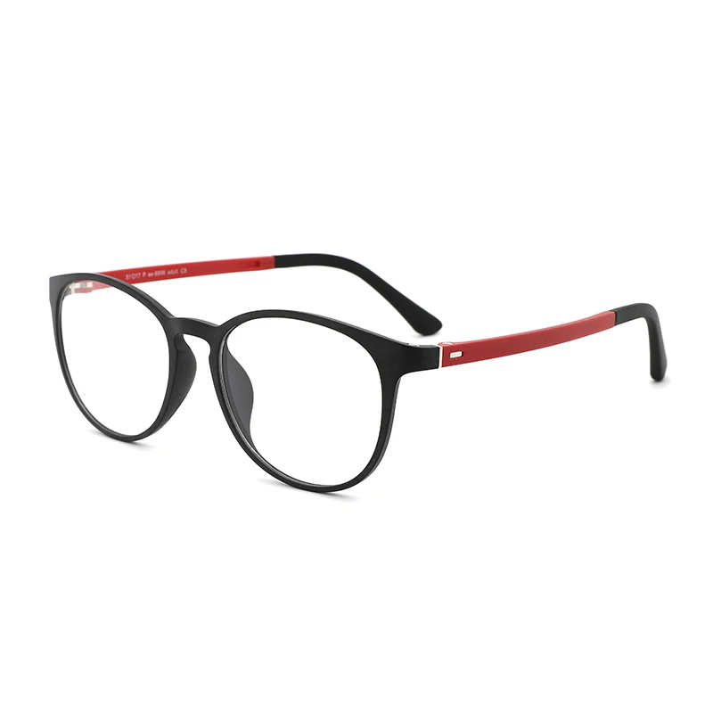 C8 Matte Black Red ULTEM(PEI) Вольфрамовая круглая оправа для очков для женщин s оправа для очков Ультралегкая суперэластичная Женская оправа по рецепту очки класса - Цвет оправы: C8 Matte Black Red