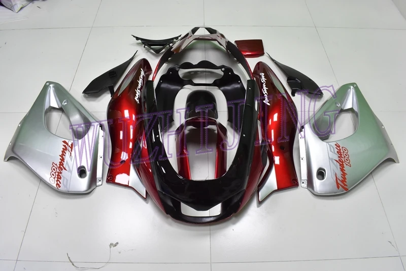 Пластик Обтекатели YZF 1000R 02 03 кузов 06 07 красные серебристые набор для всего тела