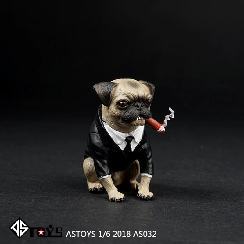 Масштаб 1/6 Starling сигара собака питомец фигурка животного сцена для мужчин в черном