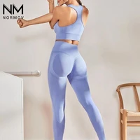 normov seamless sportswear women fitness sports 2 pcs suit workout slimset gym running shockproof sports bra stretch pants