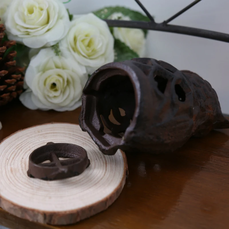 Подсвечник Strongwell в винтажном стиле чугунный подсвечник виде совы ручной работы