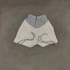 SDFHSFH персиковые эластичные шорты для йоги, облегающие спортивные шорты для фитнеса, бесшовные сотовые шорты с высокой талией, женские байкерские шорты