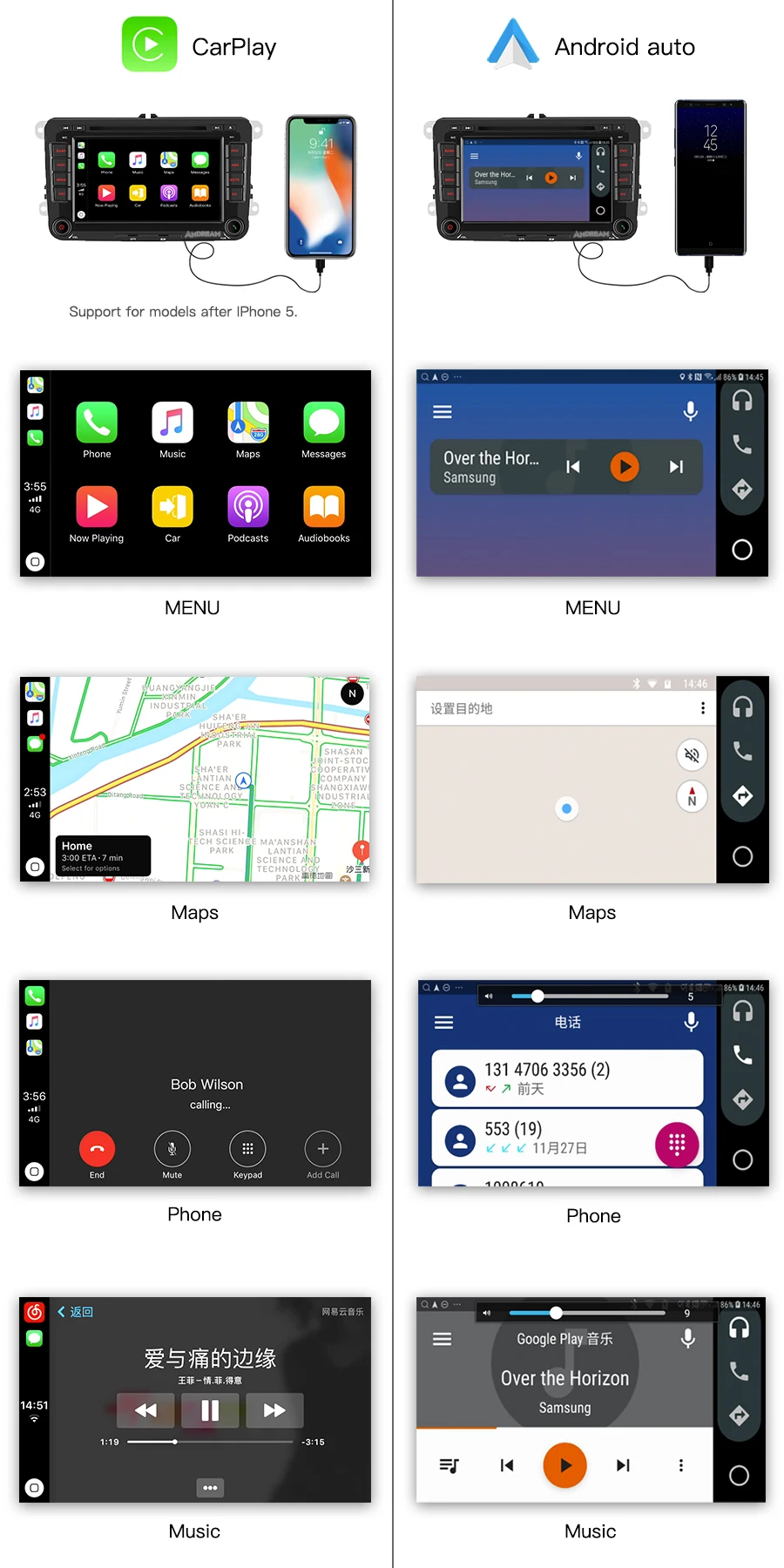 Встроенный ключ Carplay и Android авто 7 дюймов Автомобильный dvd-плеер радио для V W Volkswagen POLO PASSAT TOURAN Golf 5 6 Skoda Seat