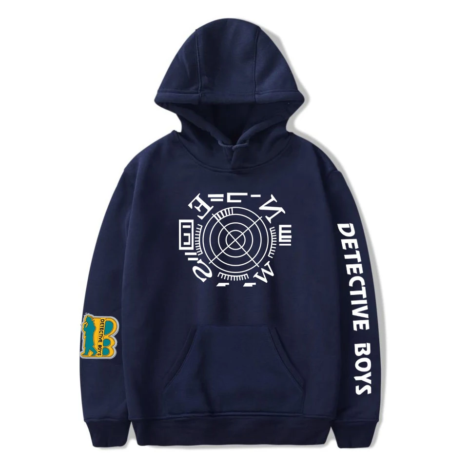 

New Detective Conan Popular Hoodies Men Women Sweatshirts Hip Hop Hooded Print Detective Conan Hoodie boys girls blue pullovers