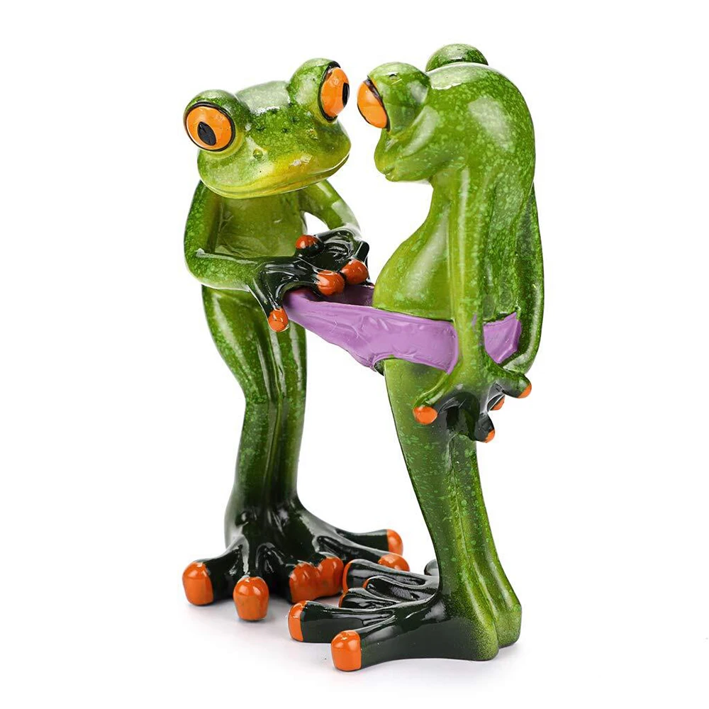 

3D Status Funny Decoration Ornament Creative Frogs Resin Desktop Sculpture Home Decoration HFD889