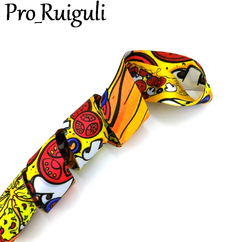 

30pcs Cheese pizza Neck Strap Lanyard keychain Mobile Phone ID Badge Holder Rope Key Chain Keyrings cosplay Accessories Gifts