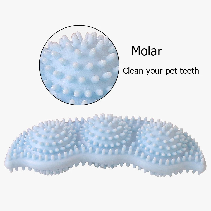 

1pcs Hot Sale Pet Dog Toys Cute TPR Three-colored Thorns Toy Rubber Resistant Barbed Bite Clean Teeth Chew Training Toy Supplies