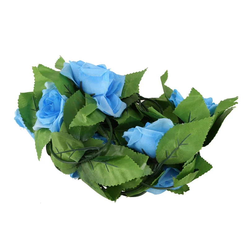 2 5 м искусственная Роза Гирлянда Шелковый цветок лоза плюща дома свадьбы сада