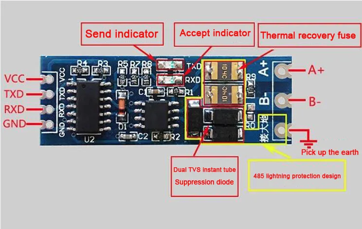 I11 ttl поворотный Модуль RS485 485 на Серийный уровень UART взаимное преобразование оборудования автоматический контроль потока