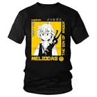 Футболка мужская с японскими манга семь смертных грехов, хлопковая рубашка с коротким рукавом, с рисунком аниме Nanatsu No Taizai Meliodas футболки, топы