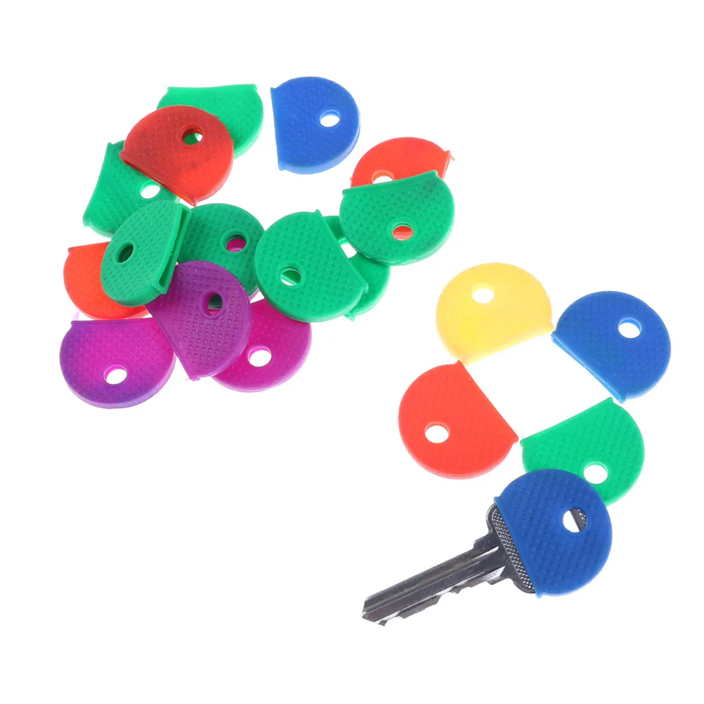 

10pcs/20pcs New Mixed Color Soft Key Top Cover Caps Case Keyring ID Marker Tags