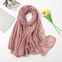 2021 newest glitter cotton scarf women luxury muslim fashion hijab golden stars womens scarves foulard femme musulman bandana