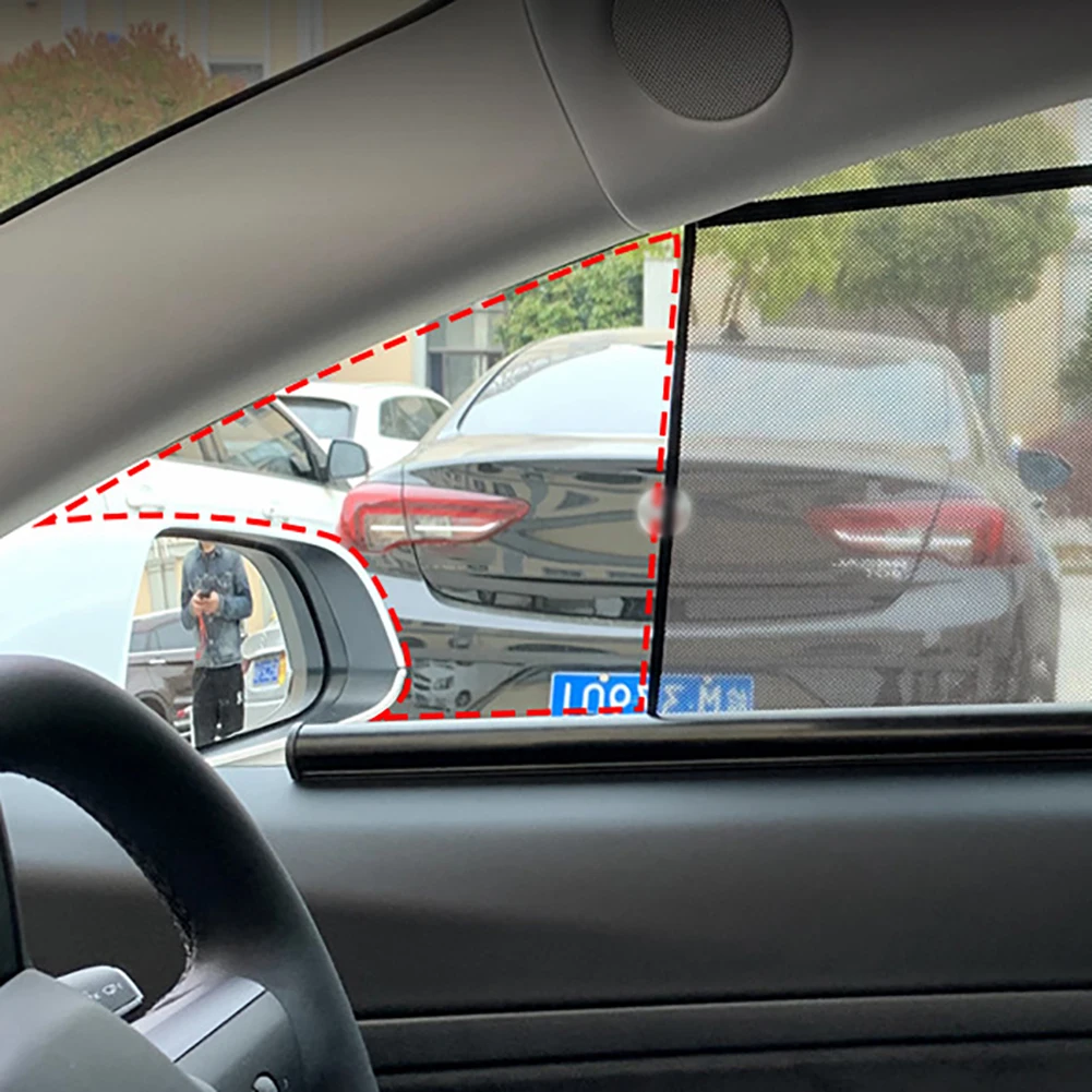 

2/4 Pcs Car Windows Side Sunshade for Tesla Model 3 Automatic Lifting Telescopic Anti-UV Sunscreen Insulation Summer Mesh Cover