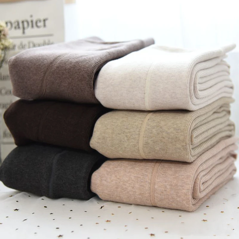 Теплые зимние колготки из плотного флиса 1800D эластичные облегающие в полоску