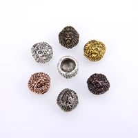 10pcs pack of 6 color zinc alloy lion head septa for stone accessories diy bracelet jewelry making