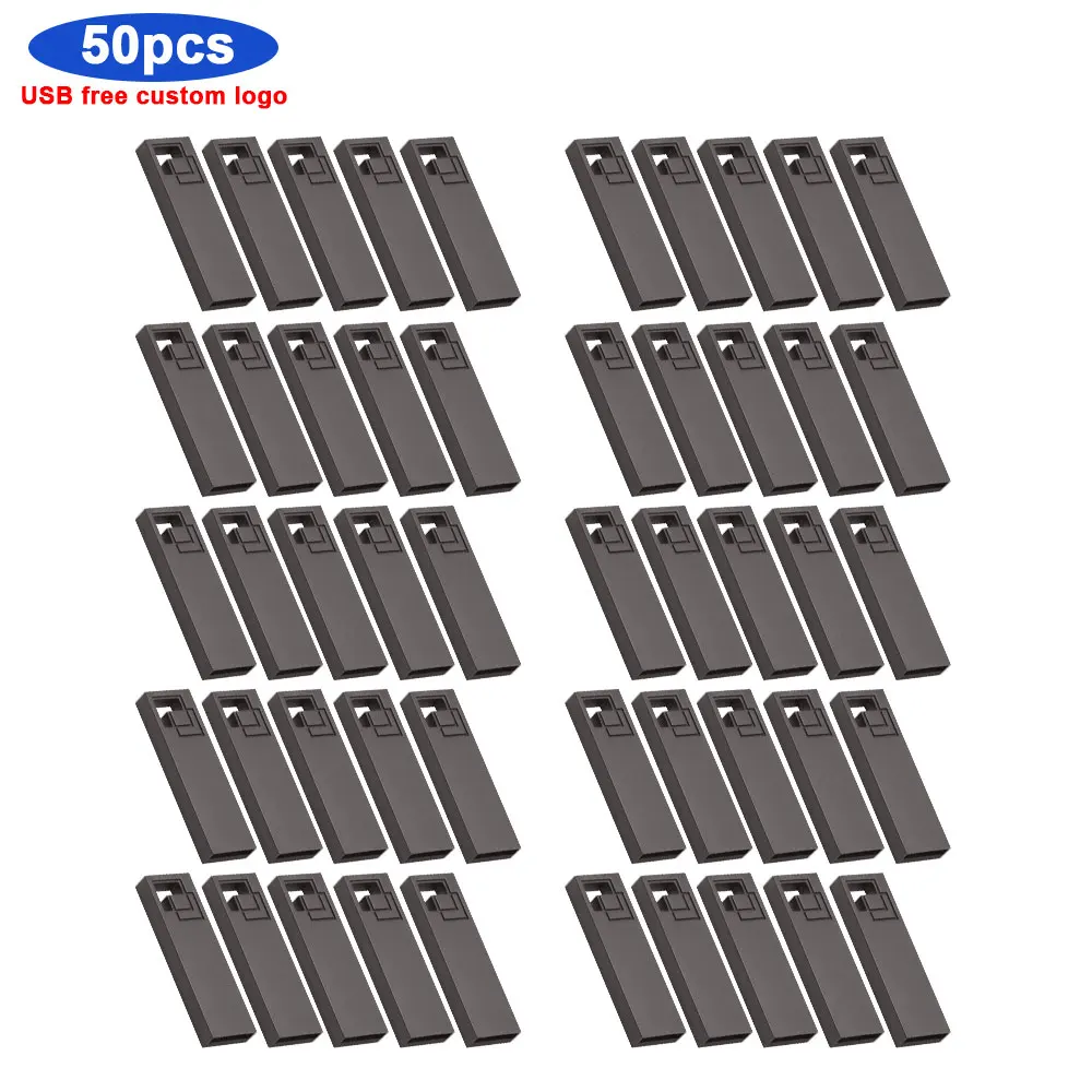 

50pcs/lot Custom logo Flash Drive Metal USB 2.0 64GB 32GB 16GB 8GB 4GB Pen Drive Pendrive Memory Stick U Disk for Photography