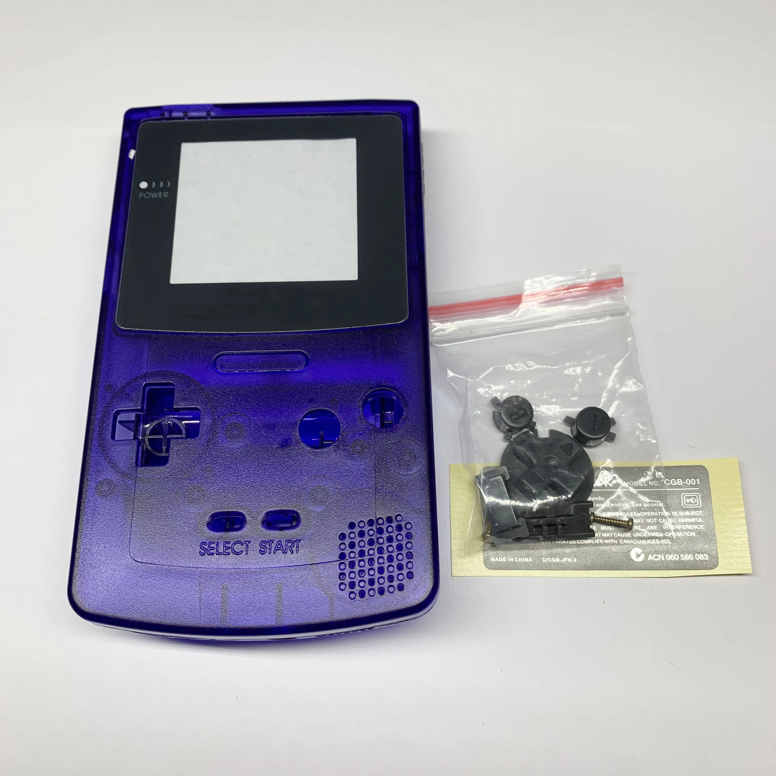 

20pcs Transparent Clear blue New Full Housing Shell Cover for Nintend Game boy Color GBC Repair Part Housing Shell Pack
