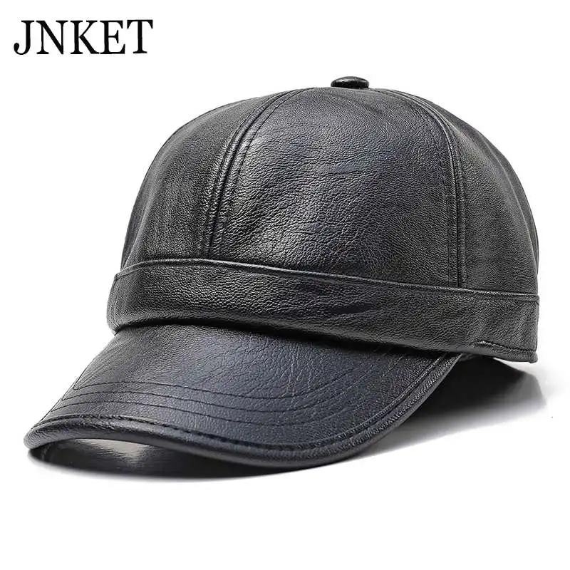 

Осенне-зимняя бейсболка JNKET для мужчин и женщин, шапки из искусственной кожи с застежкой, водонепроницаемая ветрозащитная Спортивная Кепка,...