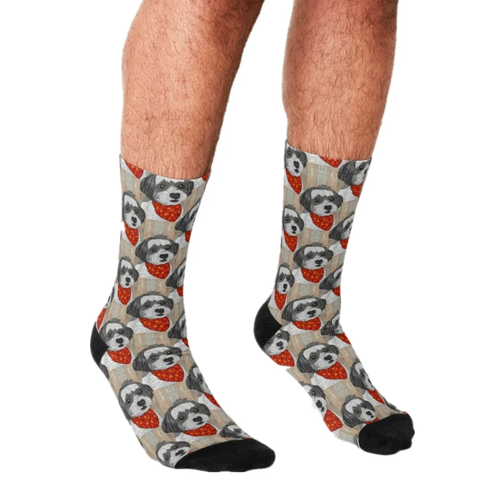 

2021 Men Socks harajuku Miami Nights Printed personality trend Happy hip hop Novelty Skateboard Crew Casual Crazy Funny Socks
