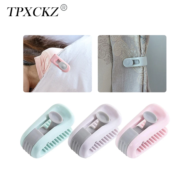 

TPXCKz 6pcs/set Bed Sheet Clip Household Needle-free Invisible Buckle Bed Duvet Sheet Fixer Anti-run Kick Buckle Fixing Clip