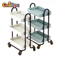 112 dollhouse miniature cart dining car shelf bookshelf with wheels storage display rack dollhouse furniture accessories