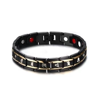 316l stainless steel bio magnetic bracelet for men therapy health bracelet 4 in 1energy bracelet