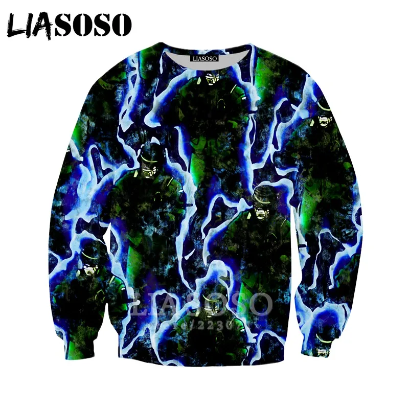 LIASOSO новинка для мужчин и женщин Джорно Джованна толстовки 3D принт аниме JoJo