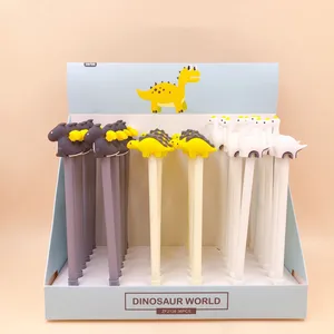 Кавайные канцелярские принадлежности 1 шт., Мультяшные животные, милый динозавр, черные чернила, ручка для письма, 0,5 мм, школьные канцелярские принадлежности, новшество подарки детям