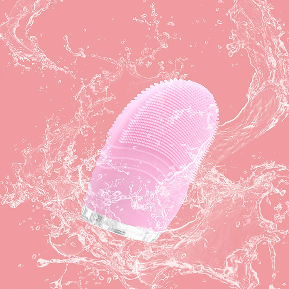 USB щетка для очищения лица электрическая силиконовая мини звуковая очищающее