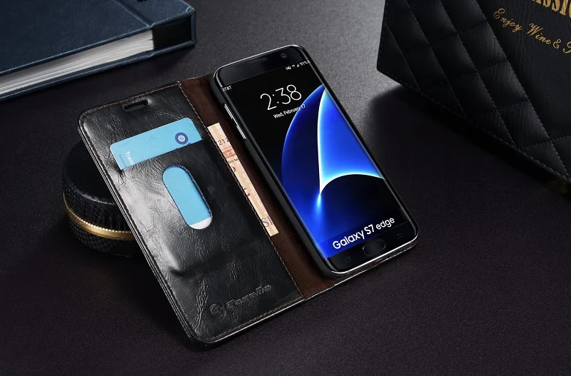 Роскошный Магнитный откидной Чехол для samsung galaxy S7 edge S8 S9 S10 Plus S5 Mini S4 S6 edge Plus винтажный кожаный чехол-бумажник